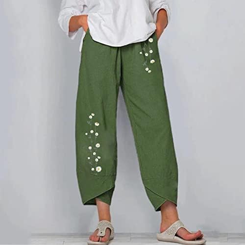 Lounge hlače amikadom za dame Ljeto Jesen Grafički labavi fit ravne pantalone za noge tinejdžerke odjeće