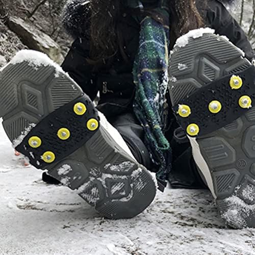 Bestsporble crne čizme 2 para Crampons ledene klapske za cipele i čizme silikonske žlike od nehrđajućeg