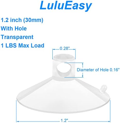 LuluEasy 10 komada 1,2 inča male usisne čašice sa rupama prozirna plastična sisaljka za viseće zanate, plišane