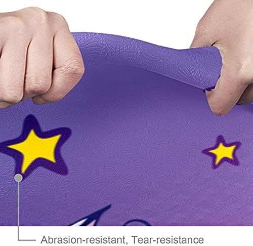 Siebzeh Unicorn Ski Rainbow Premium Thick Yoga Mat Eco Friendly Rubber Health & amp; fitnes non Slip Mat