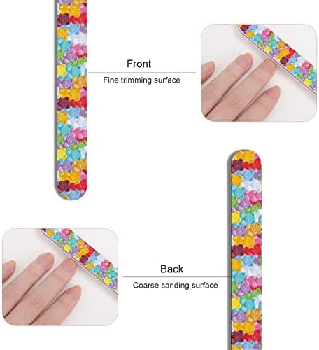 Gummy Bears Candies Datoteka za nokte Dvostrani fileri za nokte Trake Emery ploče Alati za manikuru za dom