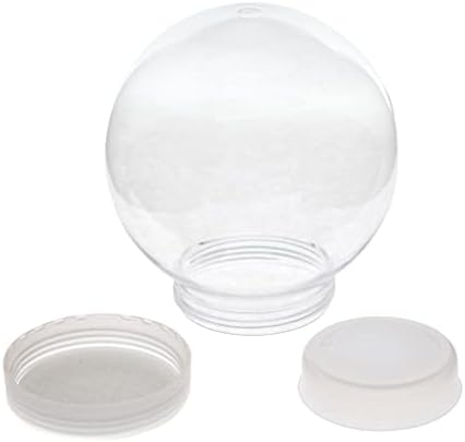6 pakovanja - DIY vodeni globus snijeg globus 5 inčni promjer, bistri kućni ljubimac plastika sa vijčanim