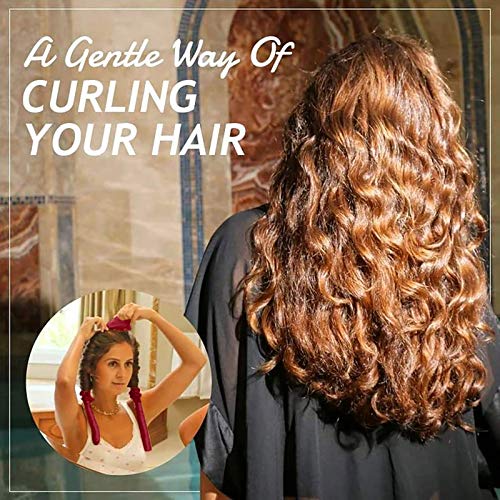 Gronless Curling vrpca, valjci za kosu spavaju zaobljeni somotna kovrčara za savijanje srednje kose