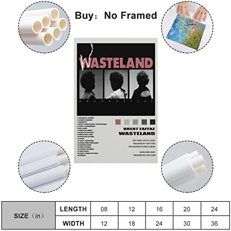 Brent Poster Faiyaz Wasteland omot muzičkog albuma potpisan ograničeno izdanje Poster Canvas Art Poster