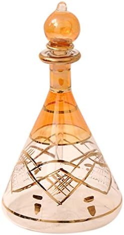 CraftSofegypt Egipatske parfemske boce Jednostruka velika ruka puhana ukrasna pirex staklena bočica Visina