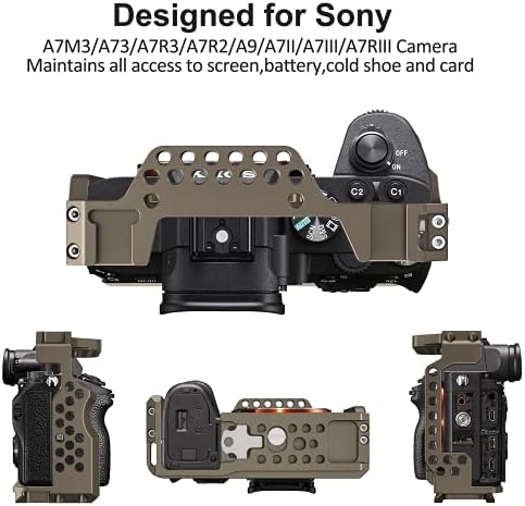 Kavez za kameru Poyinco sa standardnom hladnom cipelom za Sony A7M3 / A73 / A7R3 / A7R2 kameru itd.