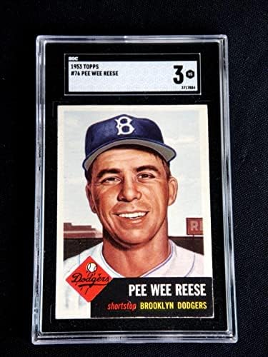 Pee Wee Reese 1953 bejzbol kartica 76 SGC 3 vrlo dobro snažno za ocjenu! - Bejzbol kartice za ublažavanje