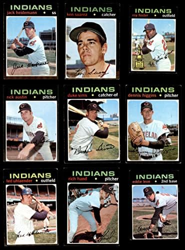 1971. Topps Cleveland Indijanci tim je postavio Cleveland Indijanci VG / ex + Indijanci