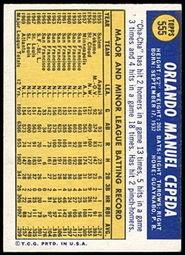1970. apps 555 Orlando Cepeda Atlanta Braves VG Braves
