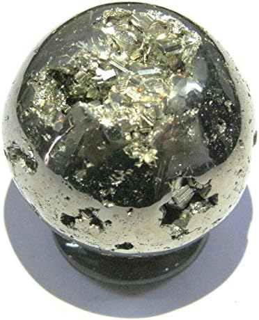 Crystalmiracle 169 grama Zlatni pirit 41 mm sfera kristalno ozdravljenje Metafizički dragulj Reiki Feng