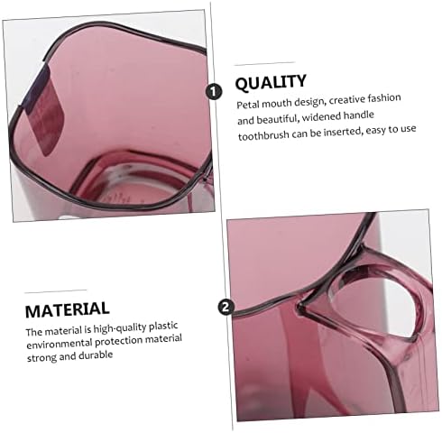 Anoily 1pc plastična kristalna čaša Clear Organizator Clear Tumbler Prijenosni poklami za prenosni četkica