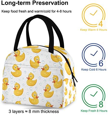 Izolovana ženska torba za ručak-gumena patka velika nepropusna kutija za ručak sa naramenicama za radne