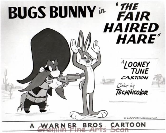 Bugs Bunny i Yosemite Sam u studiju plavokosi zec lobi kartica za publicitet i dalje - Warner Brothers