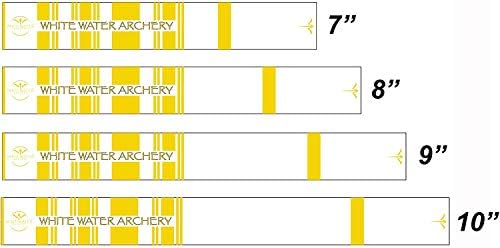 Bijeli Vodeni streličarstvo laminirani Žuti Logo Boss tradicionalni grbovi Arrow Wraps 15PC paket odaberite