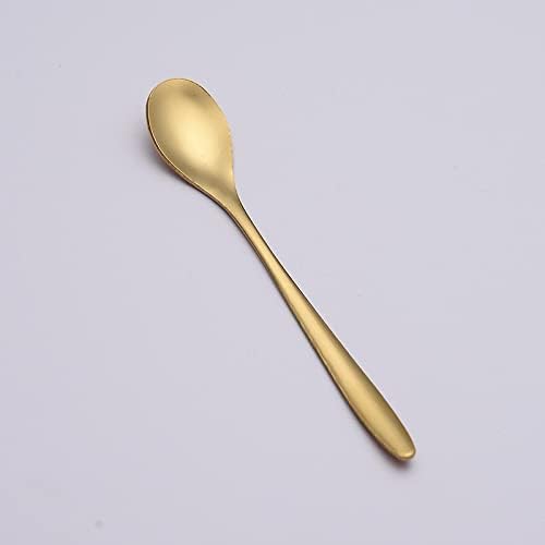 Na desertnu kašiku od nehrđajućeg čelika dugačka ručica mešalica kašika malena metalna meda kašika sa ledenim