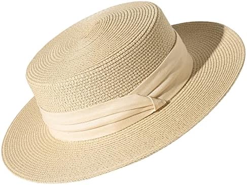 Lanzom šeširi za sunce za žene Široki obod slamnati šešir za nautičare sklopivi pakirani šešir za plažu