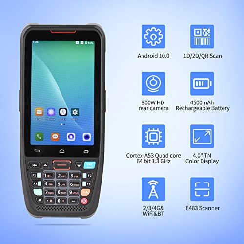 Handheld POS Android 10,0 PDA terminal 1D / 2D / QR Barcode Skener podrška 2/3 / 4G WiFi bt komunikacija