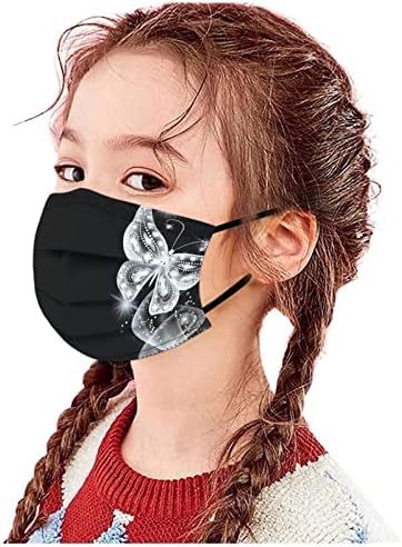JMETRIE 50pc Dječija jednokratna maska za lice leptir Print maske za lice prozračna udobna maska za djevojčice