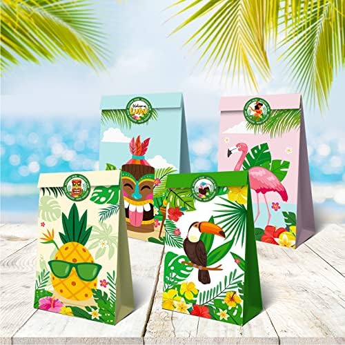 Pratyus 12 kom Havajske zabave poklon torbe sa naljepnicama, havajski aloha Candy tretira torbe za djecu