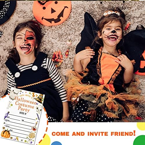 Deluxe Halloween ili kostim Party Invitacije, 25 kartica za popunjavanje sa kovertama, bundevom, duhom,