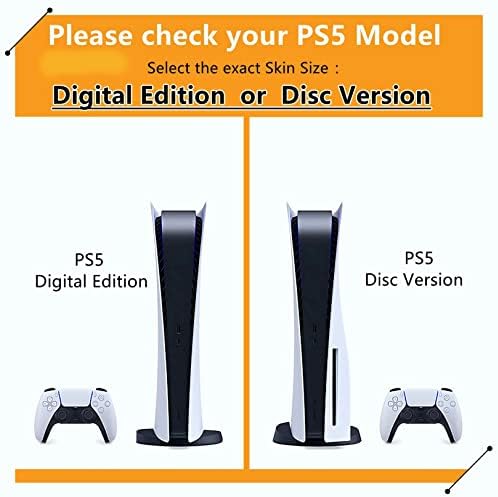 Motot FXCON za PS5 kožnu disk izdanje i digitalni izdanje konzole i kontroler vinil poklopac kože obnavlja