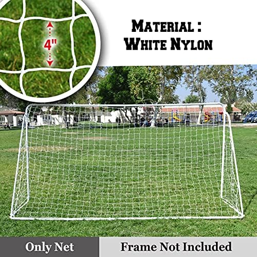 BenefitUSA mreže za prijenosni gol za nogometna vrata 12 'x 6' nogometna mreža Nelon Sport Training