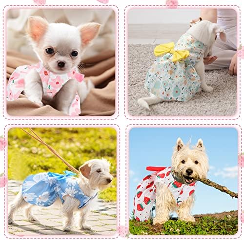 5 komada pseće haljine za male pse djevojke cvjetne štence haljine za kućne ljubimce pas princeza Bowknot