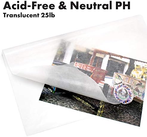 Bez kiselina sa neutralnim PH / štiti Art & | Fotografije | Glassine listova papira | 24 inča x 36 inča-50