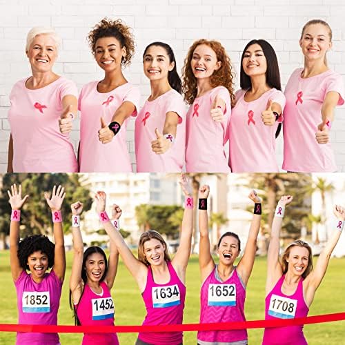 6 komada narukvice za svijest o raku dojke crne bijele ružičaste trake za trenirke za dječake muškarce i