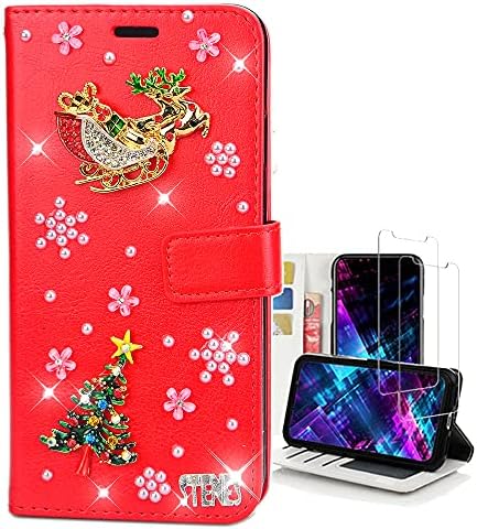 Fairy Art Crystal novčanik Telefon Kompatibilan sa iPhoneom 13 Pro Max - Sled Christen Tree - Crveno - 3D