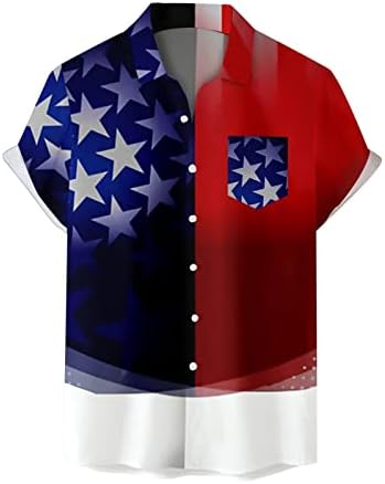Bmisegm ljetne muške košulje muške Dan nezavisnosti zastava 3d Digitalna štampa personalizirano modno Cool