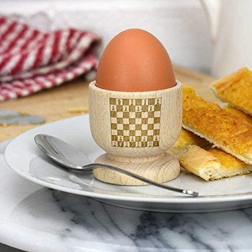 Azeeda 'šahovska tabla & komadi' drvena čaša za jaja