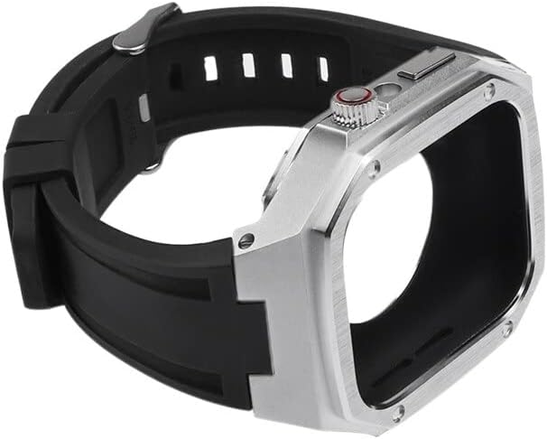 Funaticy šareni silikonski kaiš metalni futrola za Apple Watch IWATCH SE 8 7 6 5 4 40mm 41mm 44mm 45mm Muškarci