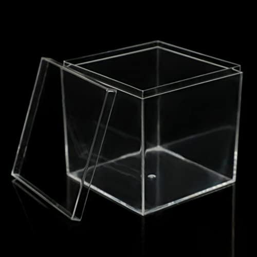 Anoily 4pcs Mini bistra plastična kutija za odlaganje kvadratnog kuca sa povoljnim kontejnerom za višekratnu