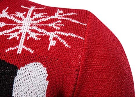 ANDongnywell božićni džemper za muškarce i žene Santa uzorak casual pletena dukserica za dnak