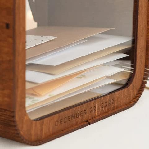 Prilagođena drvena kutija, rustikalna kutija za vjenčanje kutija za kovertu memorijski okvir Skladištenje