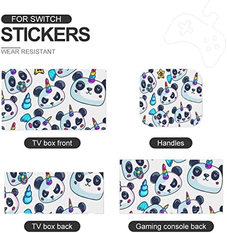 Šareni Rainbow Unicorn Panda Cool Stickers Decals Cover kompatibilan sa Switch / Switch Lite skin Protector