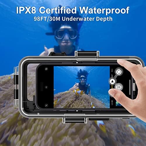 Hitfine podvodna futrola samo za iPhone seriju, futrola za ronjenje [operirana podvodna] [98ft / 30m] Snorkeling