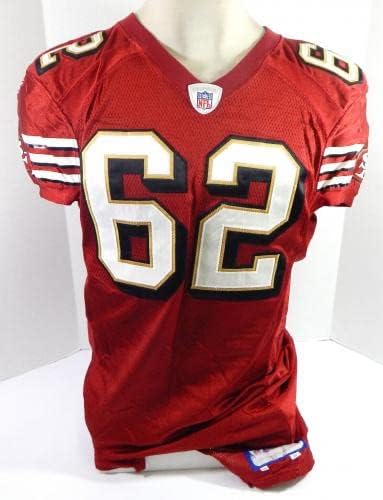 2007 San Francisco 49ers Nick Steitz 62 Igra Izdana crvena dres 46 DP37166 - Neintred NFL igra Rabljeni