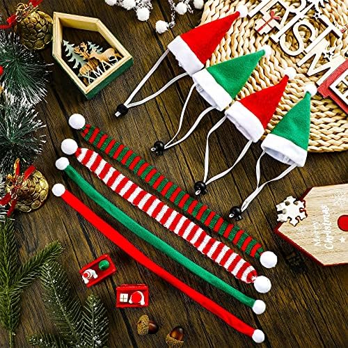 8 komada Božić zamorca s malim životinjskim božićnim kostimom Gvineja svinja Santa šešir i šal zečji božićna