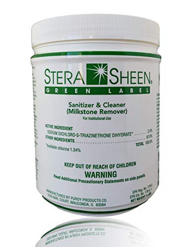 Stera Sheen Green Label, 4 lb Jar, sredstvo za uklanjanje saniteta i milk kamena, puškim proizvodima, 1