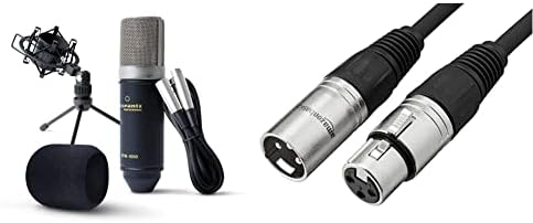 Marantz Pro MPM1000-Studio snimanje kondenzator mikrofon sa Shockmount, Desktop stalak i kabel & osnove