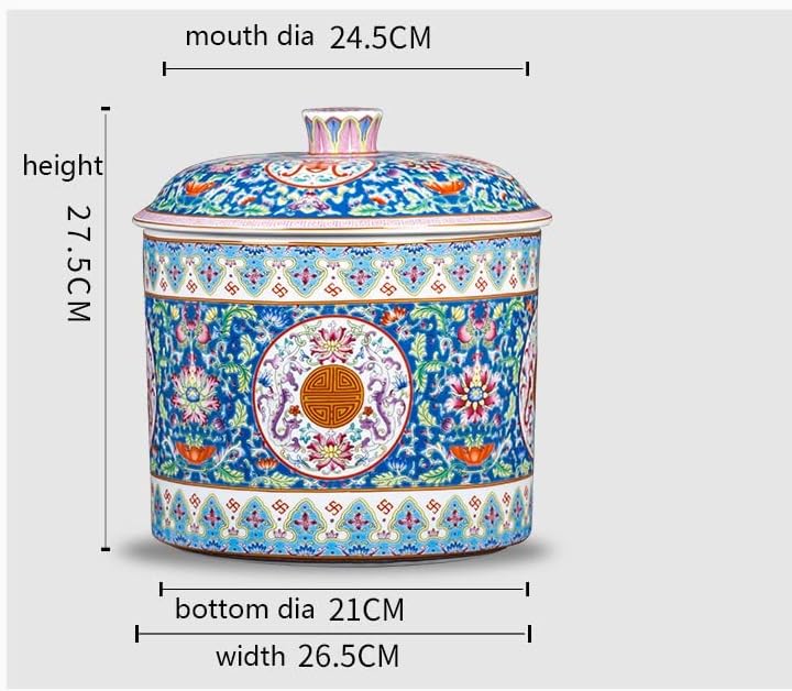Httjack Jingdezhen keramika Enamel Qii Cake Tea Pot Teahouse Tea Torta Pot snack Rice Storage Rezervoar