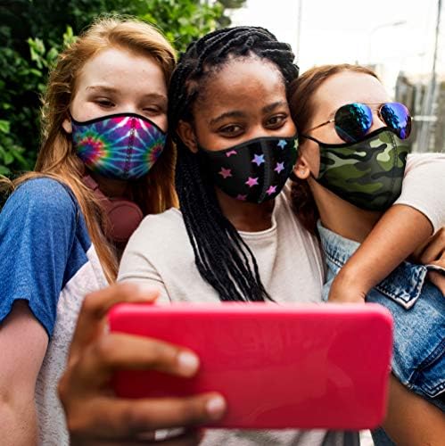 Top Trenz maska za višekratnu upotrebu napravljena od rastezljive tkanine za svakodnevnu upotrebu - Navlaka za lice u zatvorenom/na otvorenom - Funfetti - djeca od 3-7 godina