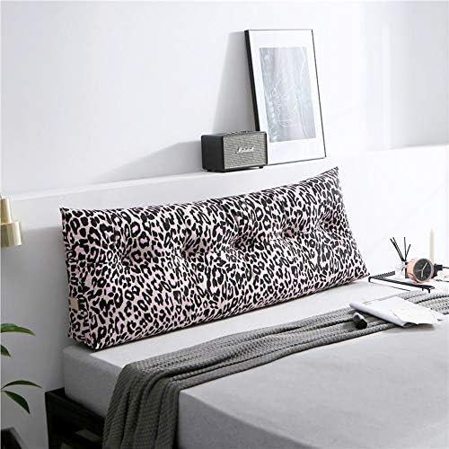 CCCZ Leopard plišani klinasto jastuk, flaffni trokutni jastuk za čitanje klinastog jastuk dugih naslona