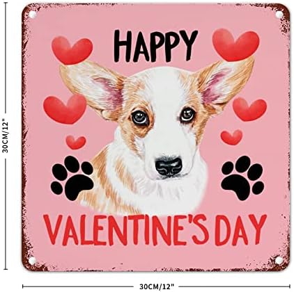 Valentine Red Heart pet pas Metal plak znak Basset pas Pas rustikalni Shabby Chic znakovi Sretan Dan zaljubljenih