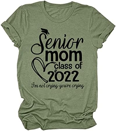 Usuming Senior MOM klase 2022. majica kratkih rukava za žene kratki rukav na vrhu kratkih rukava