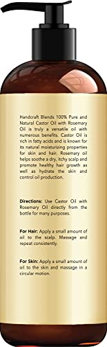 Handcraft ricinusovo ulje sa Ruzmarinskim uljem za rast kose, trepavice i obrve - čisto i prirodno