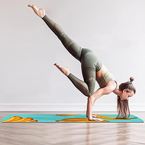 Debela neklizajuća Vježba & amp; fitnes 1/4 prostirka za jogu sa otiskom uzorka banane za Yoga Pilates &
