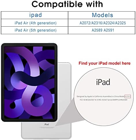 Arae za iPad Air 4 Generation 10.9 CASE / iPad Air 5 Generation 10.9 Slučaj + držač postolja tableta Kompatibilan